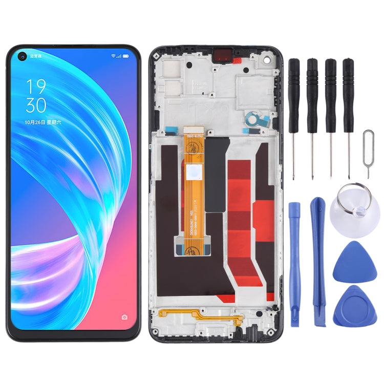 LCD Screen and Digitizer Full Assembly With Frame for OPPO A72 5G