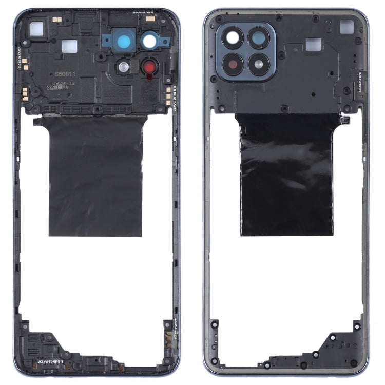 Replacement Middle Frame Bezel for OPPO Reno4 SE/A93 4G/OPPO Reno4 F/Reno4 Lite/F17 Pro PEAT00, PEAM00(Black)