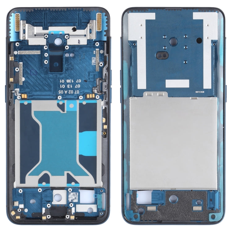 Middle Frame Bezel Plate for OPPO Find X CPH1871, PAFM00 (Blue) - Genuine Replacement
