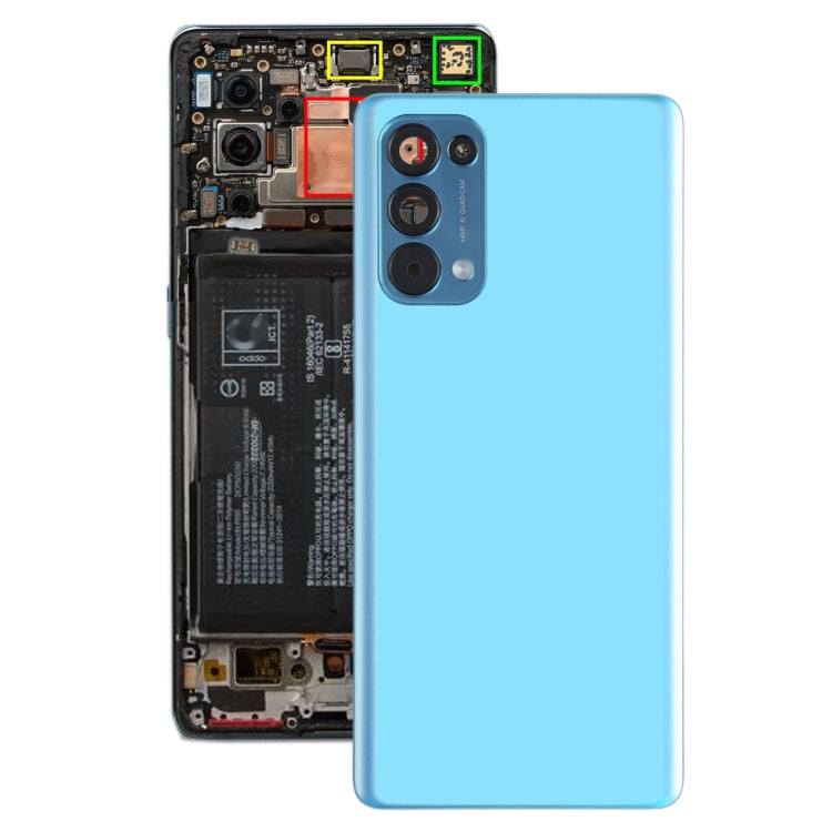 Blue Original Battery Back Cover for OPPO Reno5 Pro 5G PDSM00, PDST00, CPH2201 with Guaranteed Compatibility