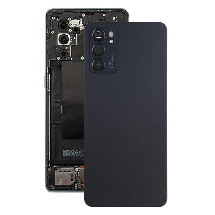 Original Black Battery Back Cover for OPPO Reno6 5G PEQM00, CPH2251