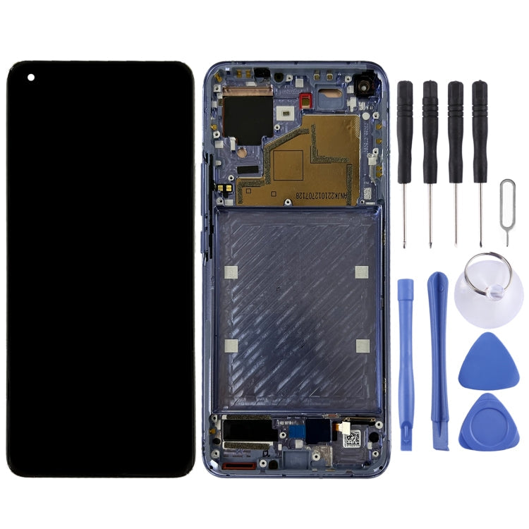 LCD Screen and Digitizer Full Assembly with Frame for Xiaomi Mi 11 M2011K2C, M2011K2G (Purple)