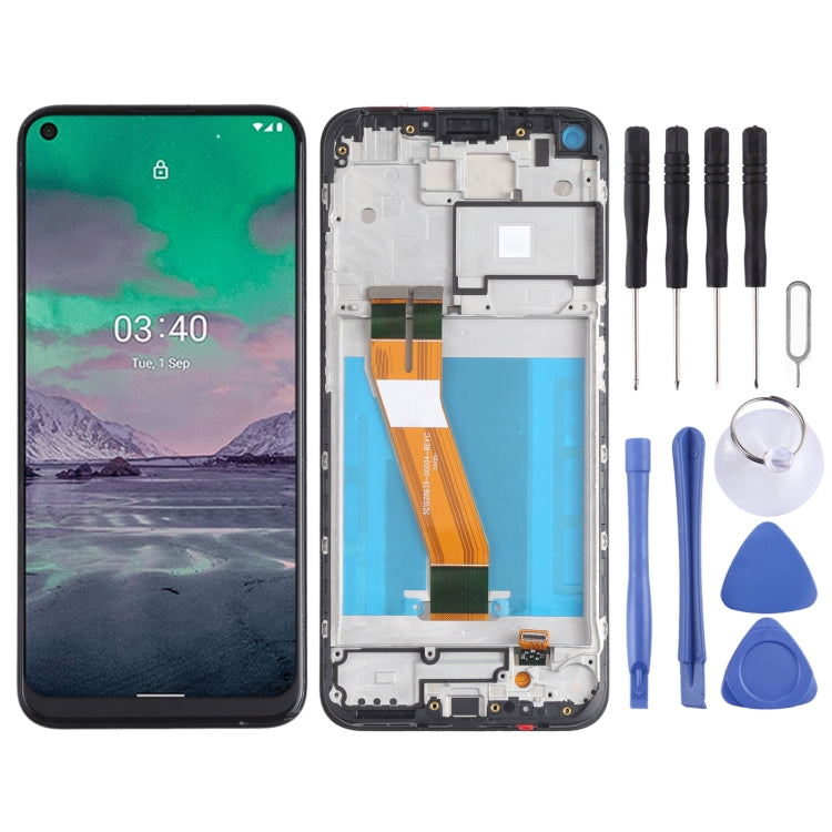 Replacement LCD Screen and Digitizer Assembly with Frame for Nokia 3.4 / 5.4 (Black)