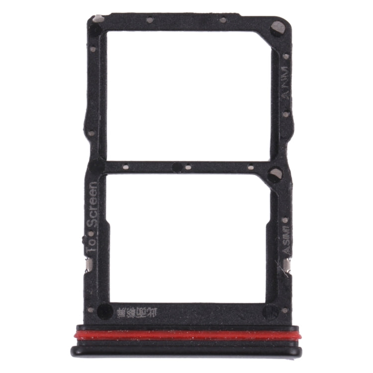 SIM Card Tray + NM Card Tray for Huawei nova 7 SE 5G Youth (Black)