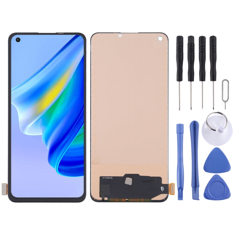 TFT Material LCD Screen and Digitizer Full Assembly for OPPO A95 4G / F19s Without Fingerprint Identification Support
