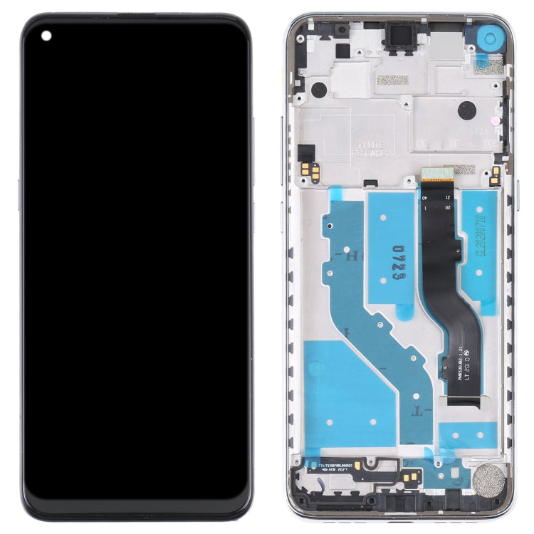 TCL 10L / 10 Lite T770H LCD Screen and Digitizer Assembly with Frame (Silver)