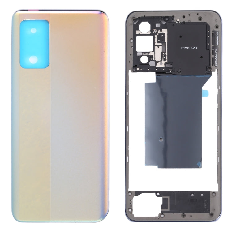 Middle Frame Bezel Plate and Battery Back Cover for OPPO Realme GT Neo RMX3031 in Silver