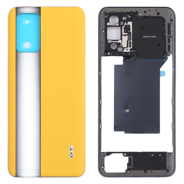 Enhance Your OPPO Realme GT RMX2202 with Yellow Middle Frame Bezel Plate + Battery Back Cover