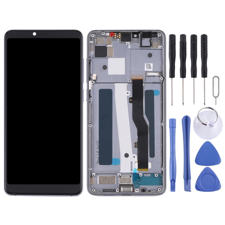 LCD Screen and Touch Digitizer Assembly with Frame for Vodafone Smart X9 VFD820 (Silver)