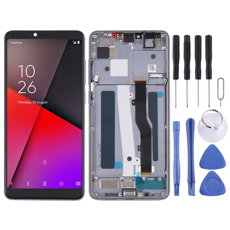 LCD Screen and Touch Digitizer Assembly with Frame for Vodafone Smart X9 VFD820 (Silver)