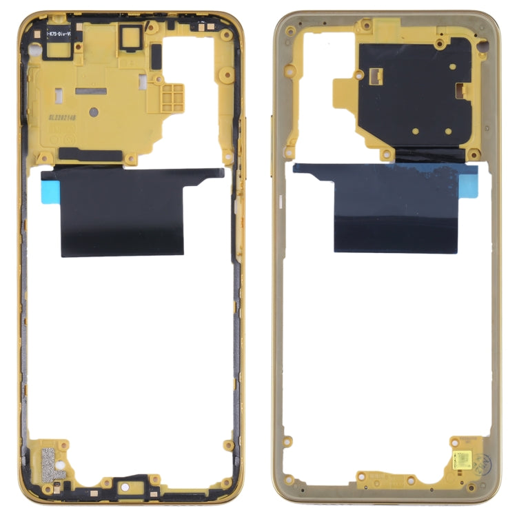 Middle Frame Bezel Plate for Xiaomi Poco M4 Pro 4G - Genuine Replacement (Yellow)