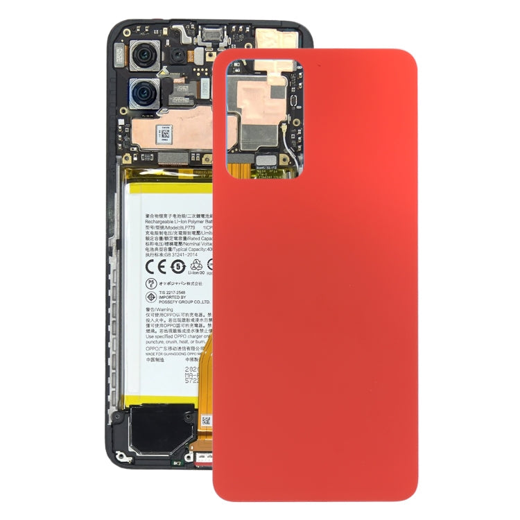 Red Glass Battery Back Cover for OPPO Reno7 5G (Compatible with Chinese Version)