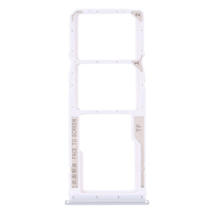 SIM Card Tray + Micro SD Card Tray Replacement Kit for Xiaomi Redmi 10/Redmi 10 Prime/Redmi Note 11 4G/Redmi 10 2022 (White)