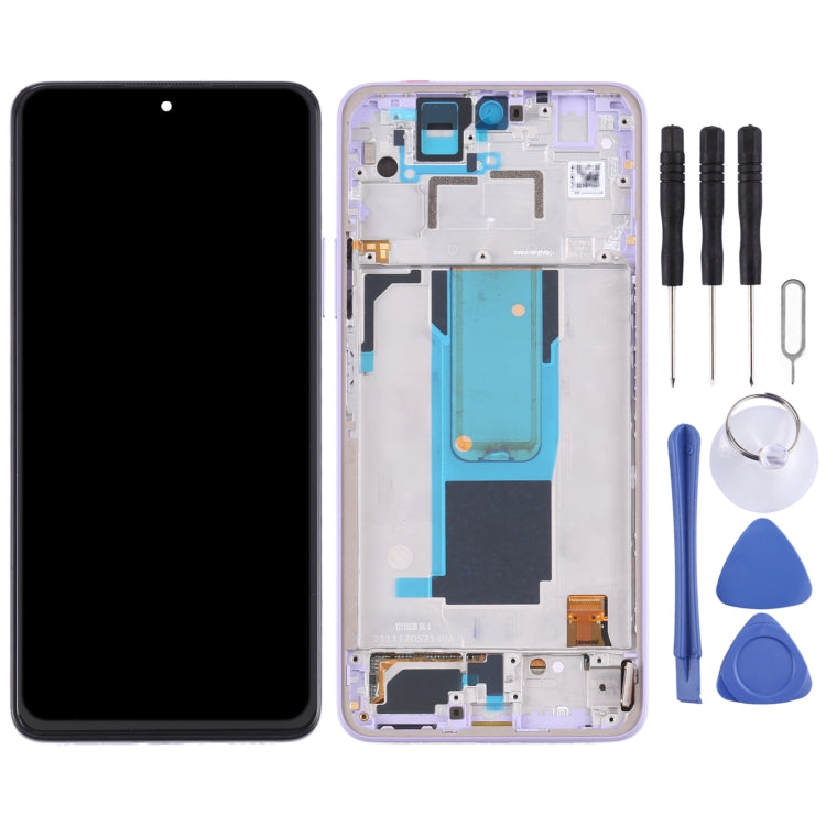 LCD Screen and Digitizer Assembly with Frame for Xiaomi Redmi Note 11 Pro (Purple)