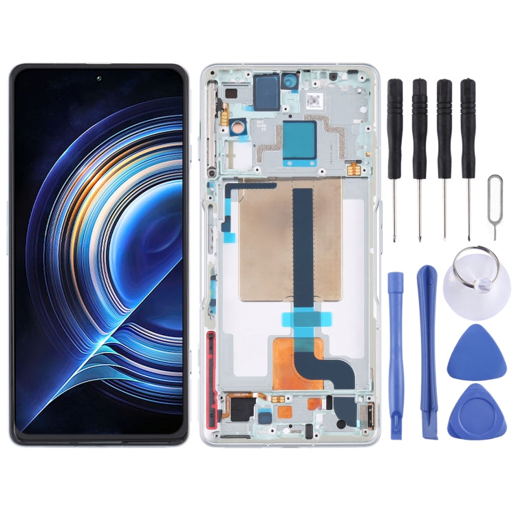 LCD Screen and Digitizer Full Assembly with Frame for Xiaomi Redmi K50 Gaming (Green)
