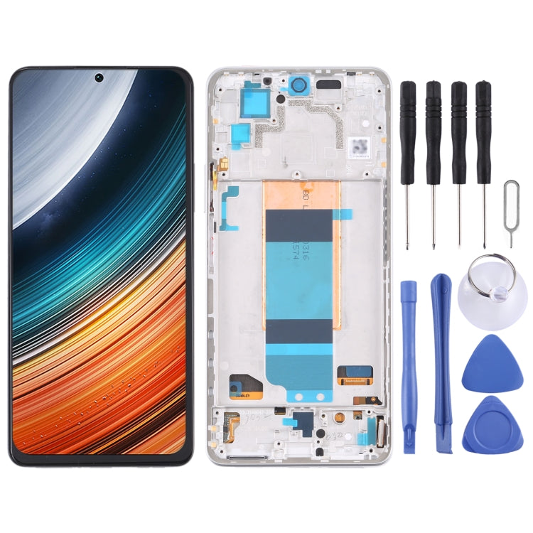 LCD Screen and Digitizer Full Assembly with Frame for Xiaomi Redmi K40S (Silver) - Replacement Display for Refreshing Your Device