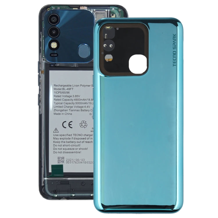 Green Replacement Battery Back Cover for Tenco Spark 8T KG6p