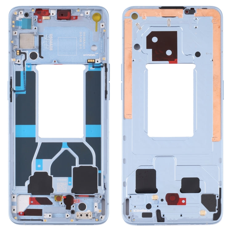 Original Blue Front Housing LCD Frame Bezel Plate for OPPO Reno6 5G PEQM00 CPH2251