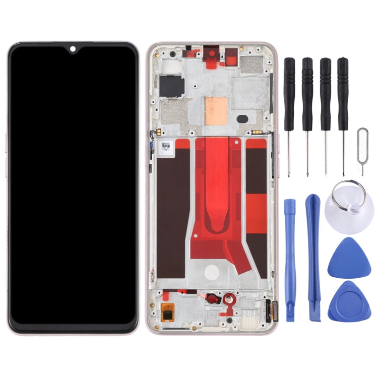 OPPO Reno3 5G LCD Screen and Digitizer Assembly with Frame - Pink