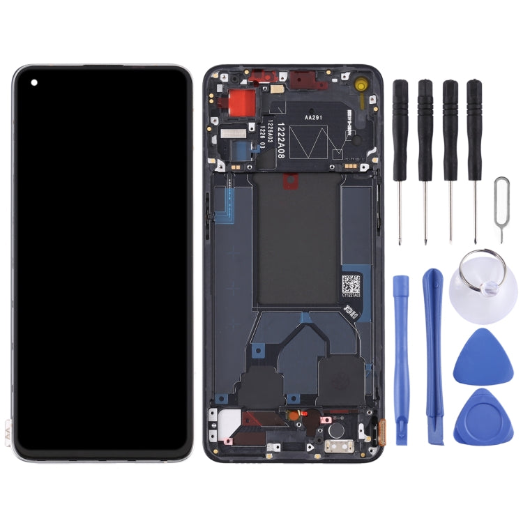 OPPO Reno7 5G LCD Screen and Digitizer Full Assembly with Frame (Black)
