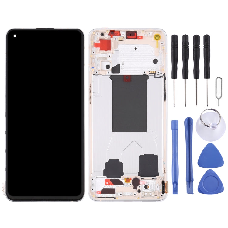 OPPO Reno7 5G China PFJM10 Gold LCD Screen and Digitizer Assembly with Frame