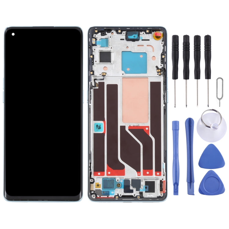Replacement LCD Screen and Digitizer Assembly with Frame for OPPO Reno6 Pro 5G PEPM00 CPH2249 (Green)