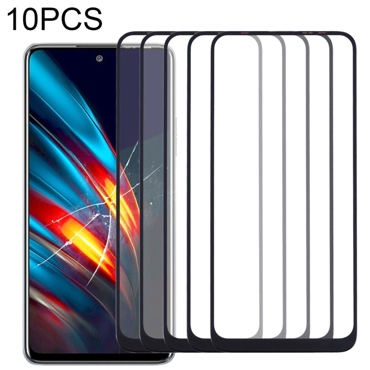 Replacement Front Screen Outer Glass Lens for Tenco Pova 2 LE7 (Pack of 10)
