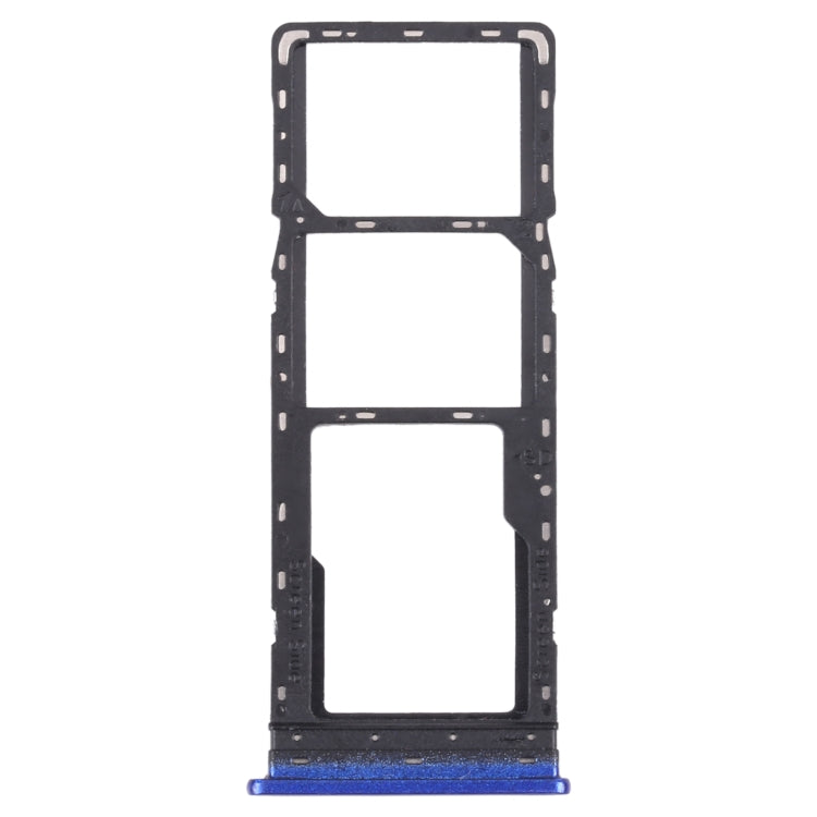 SIM Card Tray, SIM Card Tray, and Micro SD Card Tray Set for Tecno Pouvoir 3 Plus LB8 LB8a (Blue)
