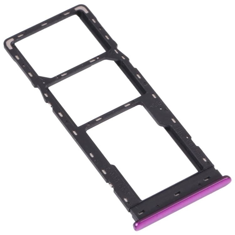 SIM Card Tray Set with Micro SD Card Tray for Tecno Spark 4 Lite KC8S - Purple