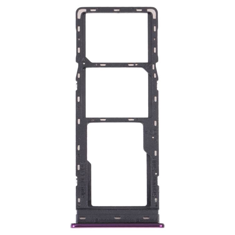 SIM Card Tray Set with Micro SD Card Tray for Tecno Spark 4 Lite KC8S - Purple