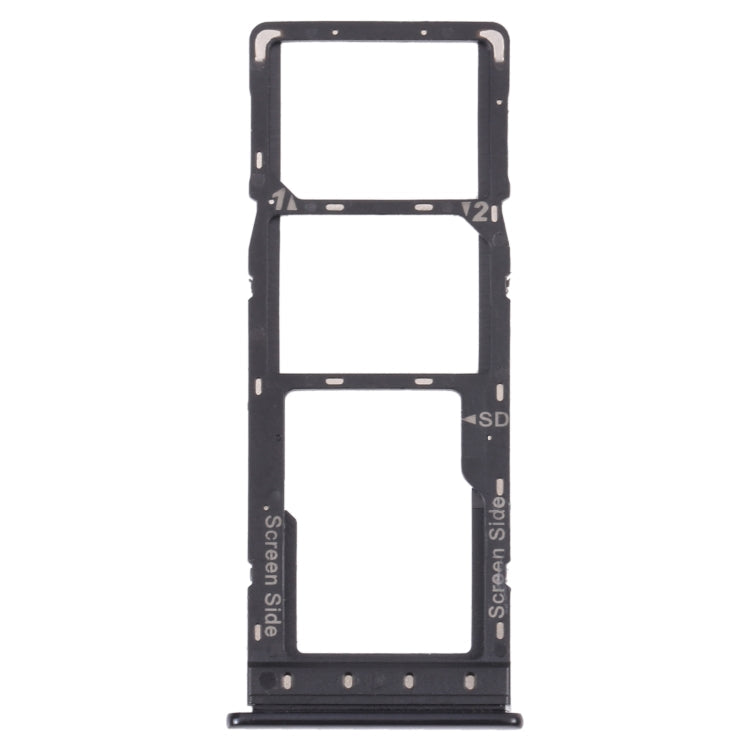 SIM Card Tray and Micro SD Card Tray Replacement Set for Tecno Spark 6 KE7 Black