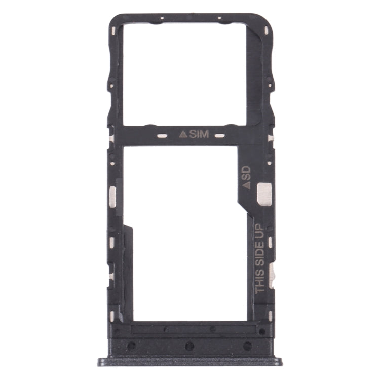 SIM Card Tray + Micro SD Card Tray for TCL 10L/10 Lite T770H T770B (Black)