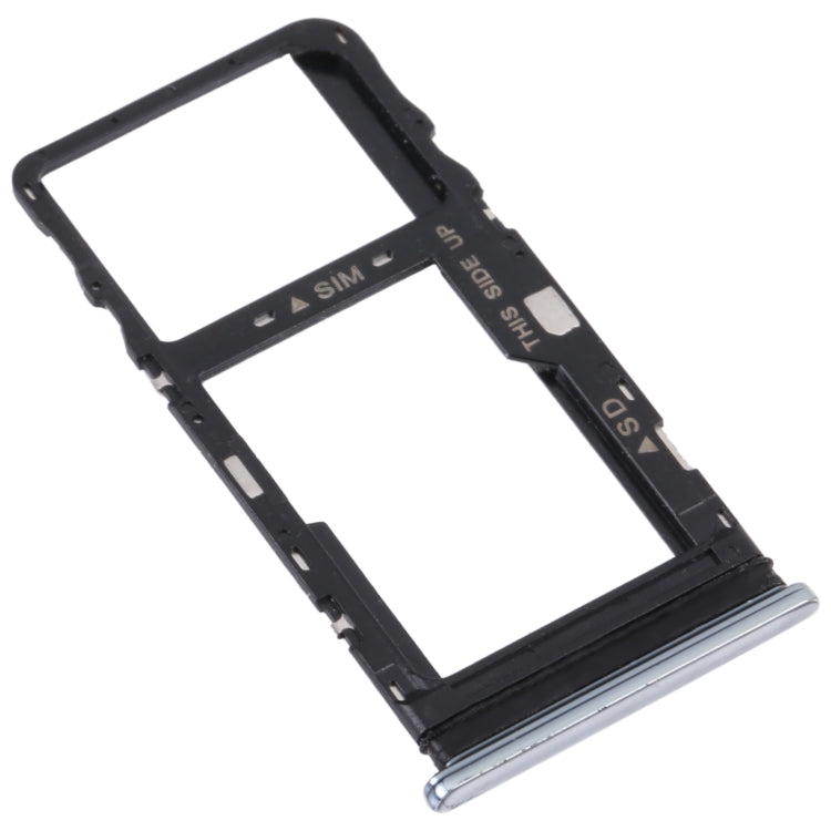 TCL 10L/10 Lite Silver SIM Card Tray + Micro SD Card Tray