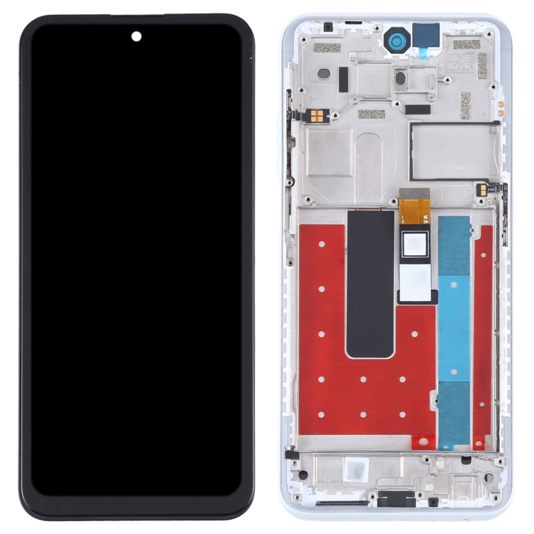 LCD Screen and Digitizer Full Assembly with Frame for Nokia X10 TA-1350 TA-1332 in White