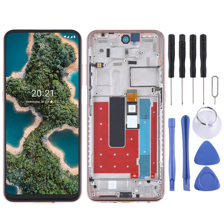 LCD Screen and Digitizer Full Assembly with Frame for Nokia X20 (Gold)