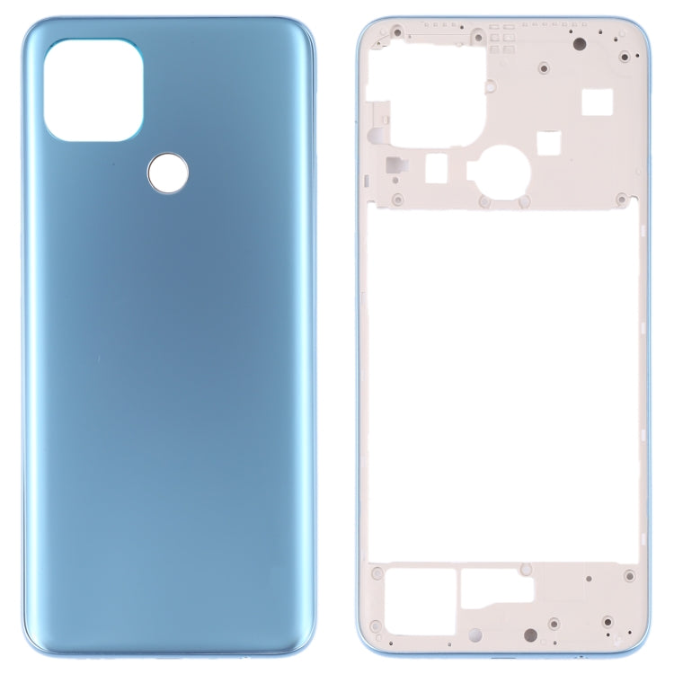 OPPO A15/A15S/A35 Battery Back Cover with Middle Frame (Blue)