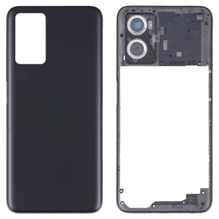 Back Cover Replacement with Middle Frame for OPPO A36/A76 (Black)
