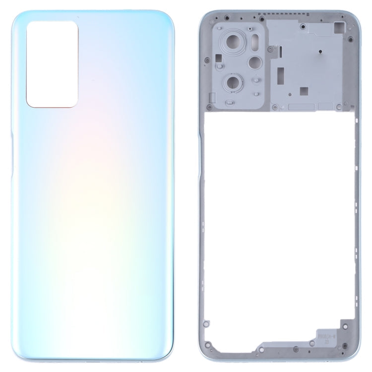 Blue Battery Back Cover with Middle Frame for OPPO A36/A76 - High-Quality Replacement