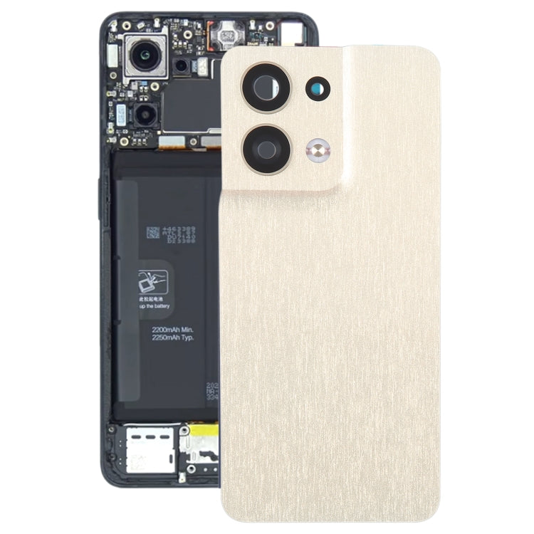 OPPO Reno8 Battery Back Cover with Camera Lens Cover - Gold