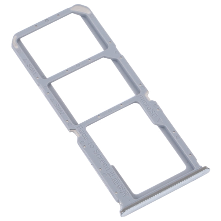 SIM Card Tray + Micro SD Card Tray Set for OPPO A95 4G/Reno6 Lite (Silver)