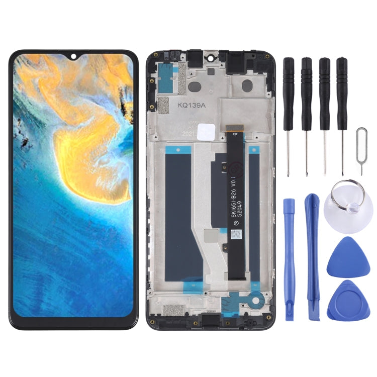 OEM LCD Screen and Touch Screen Digitizer Assembly for ZTE Blade A71 A7030 2021 with Frame (Black)