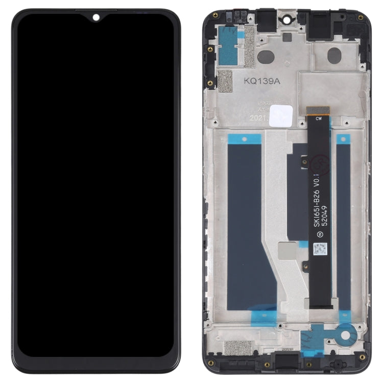 OEM LCD Screen and Touch Screen Digitizer Assembly for ZTE Blade A71 A7030 2021 with Frame (Black)