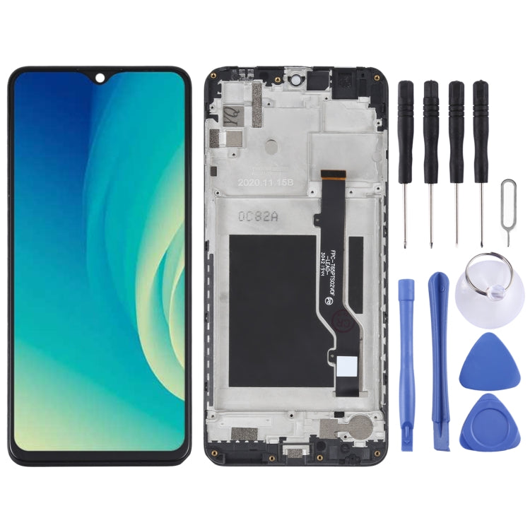 OEM LCD Screen Replacement for ZTE Blade A7S 2020 A7020 with Frame (Black)
