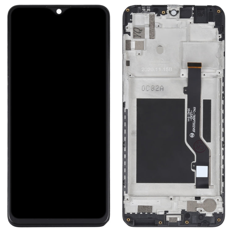 OEM LCD Screen Replacement for ZTE Blade A7S 2020 A7020 with Frame (Black)