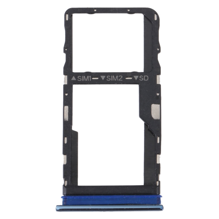 Blue SIM Card Tray + Micro SD Card Tray for TCL 30, 30+, and 30 5G with Expert Installation Recommendation