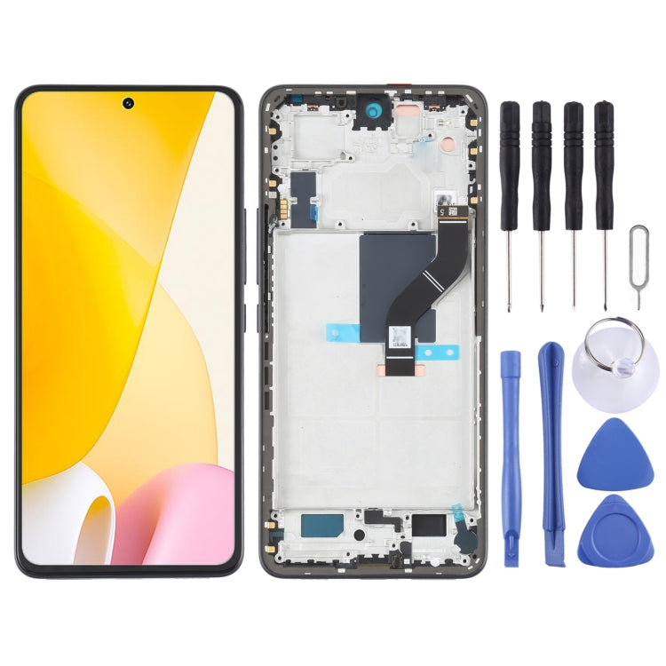 Xiaomi 12 Lite Original LCD Screen with Frame (Black)