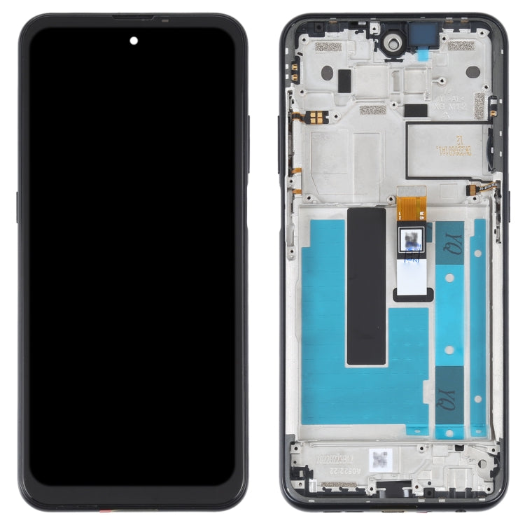 Nokia X100 OEM LCD Screen and Digitizer Assembly with Frame - Black