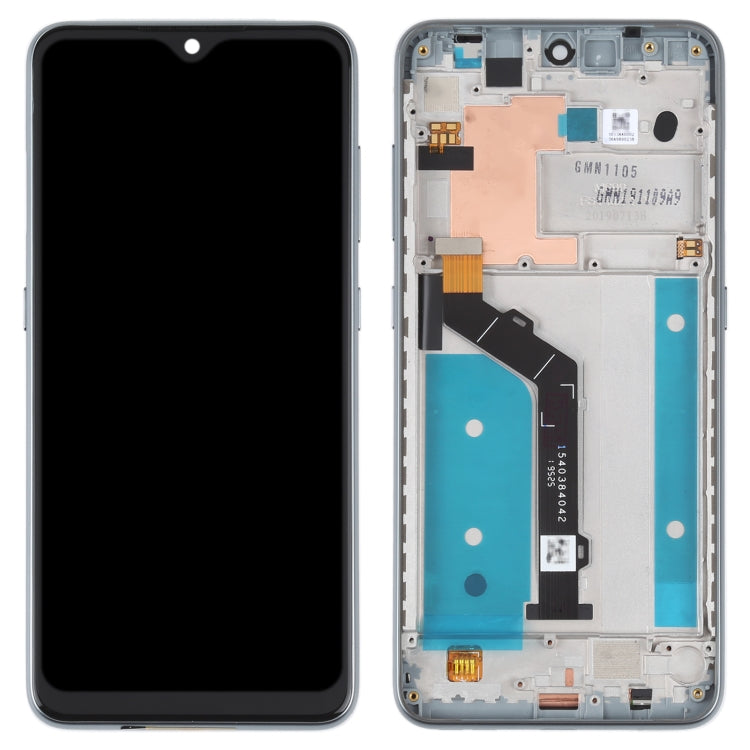 LCD Screen with Silver Frame for Nokia 7.2 / 6.2 - Full Assembly and Digitizer