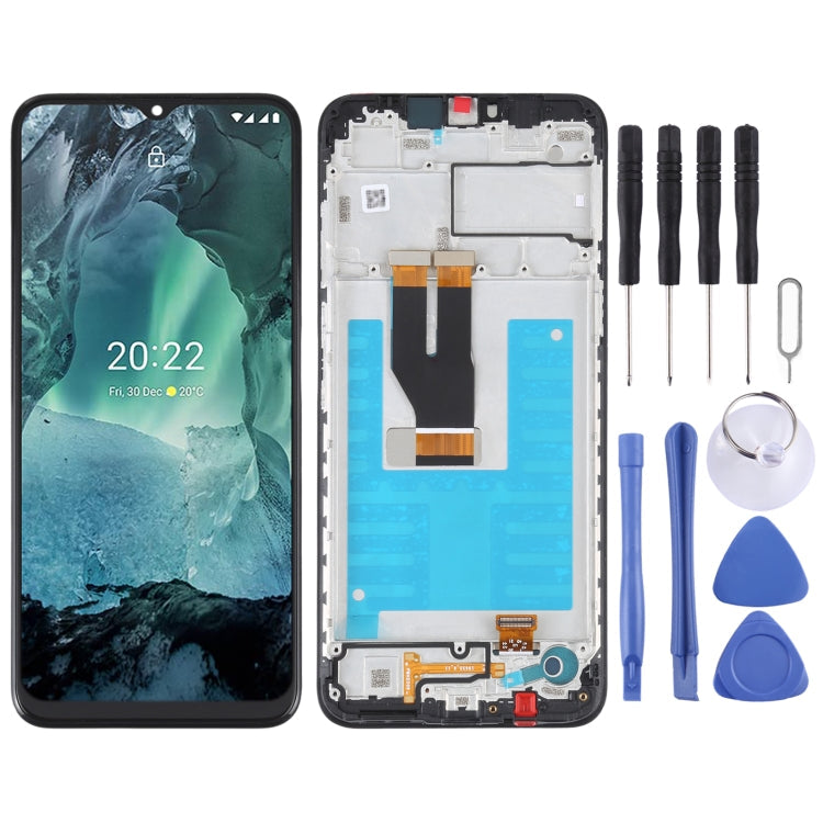 OEM Black LCD Screen with Frame for Nokia G11 / G21 - Full Digitizer Assembly