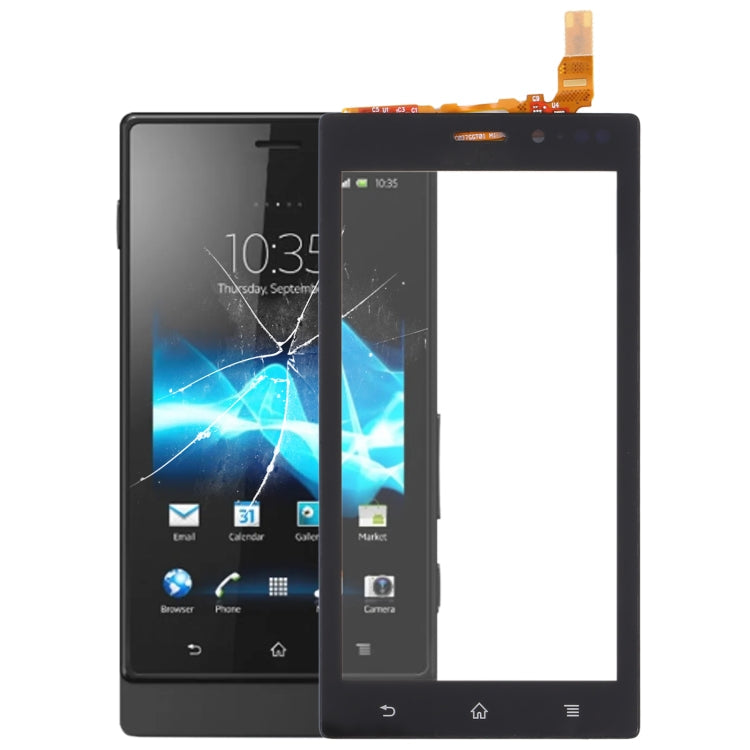 Original Black Touch Panel for Sony Xperia Sola MT27i